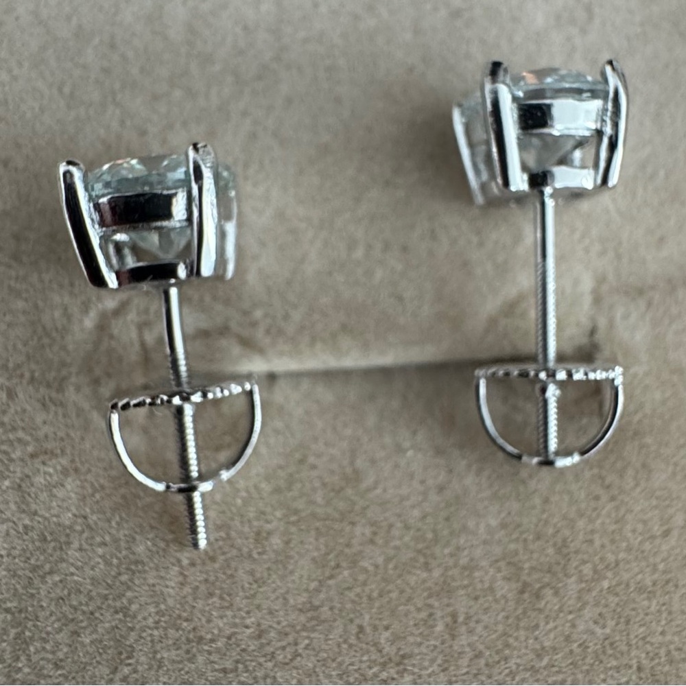 Moissanite Earrings - Picture 3 of 5